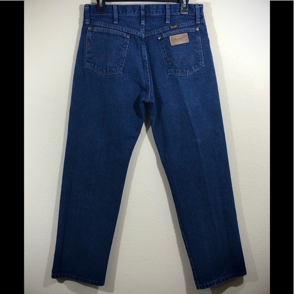 WRANGLER JEANS - SIZE 32 x 30 - 100% COTTON - DARK WASH - VERY HIGH RISE B17 - Picture 5 of 8